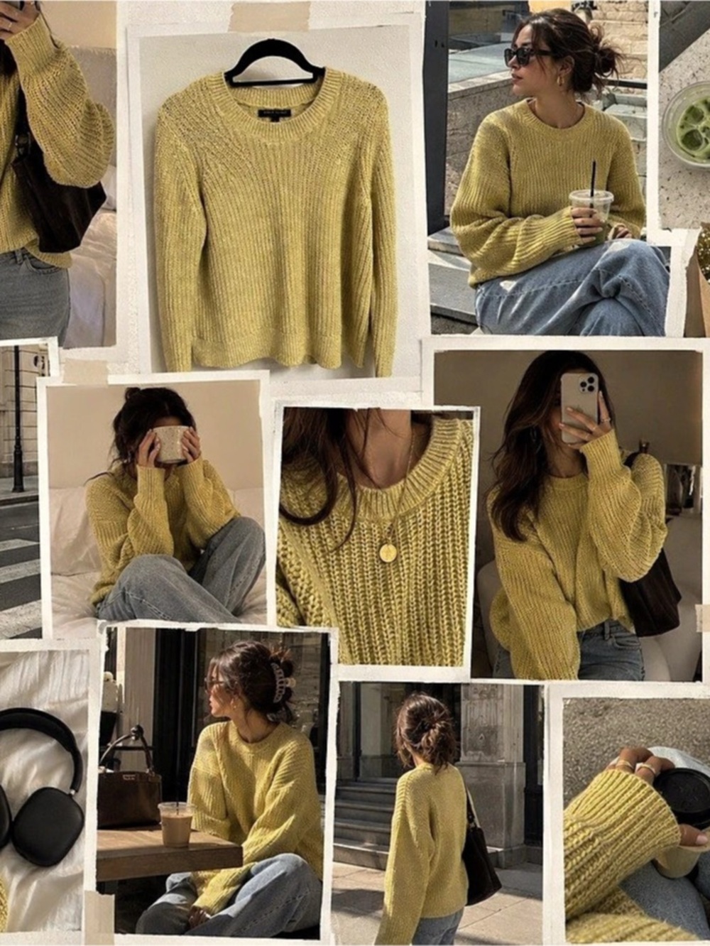 Banana Republic Yellow Crewneck Sweater Like New